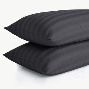 Black Stripe Pillowcase – Standard Size 75 x 50 cm | Soft, Smooth & Durable